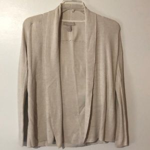 Banana Republic Cream Open-Front Cardigan